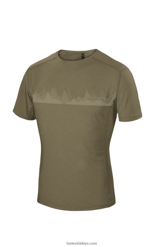 coruel t-shirt adam koyu yeşil 80026J172 koyu yeşil erkekler Ferrino