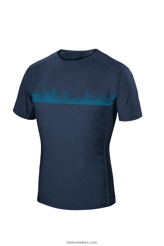 coruel t-shirt erkek koyu mavi 80026J171 koyu mavi erkekler Ferrino