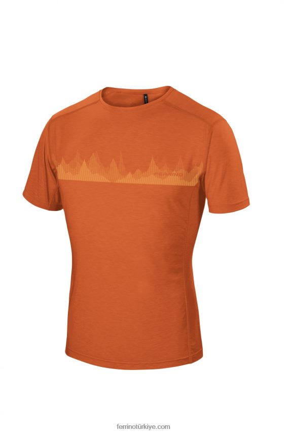 coruel t-shirt erkek sıcak turuncu 80026J173 sıcak portakal erkekler Ferrino