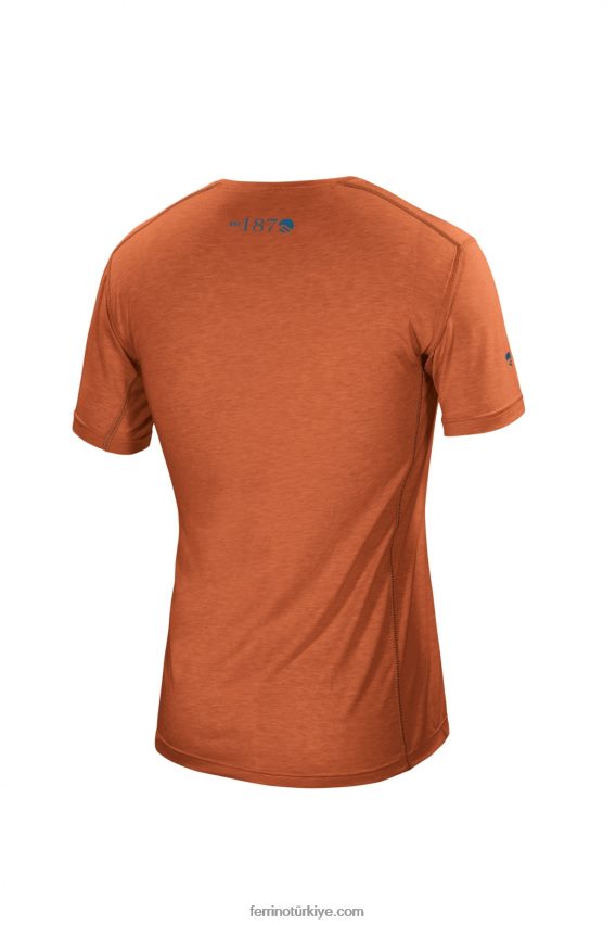 yoho t-shirt adam koyu turuncu 80026J180 koyu turuncu erkekler Ferrino