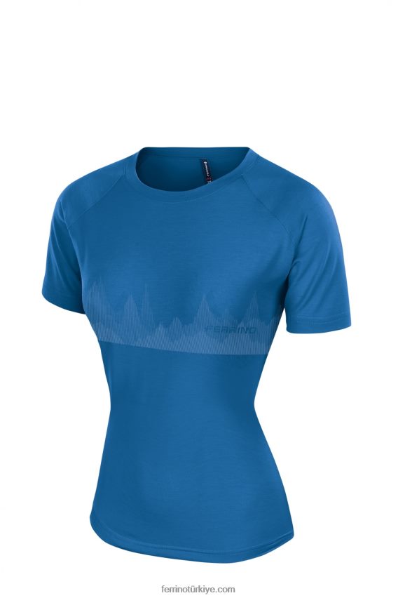 coruel t-shirt kadın parlak mavi 80026J322 açık mavi kadınlar Ferrino