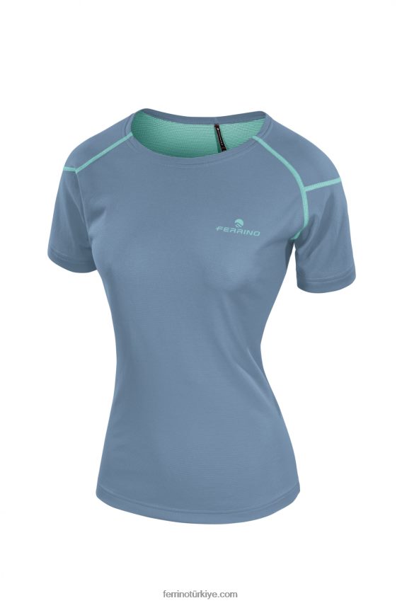 kasai t-shirt kadın puslu mavi 80026J325 puslu mavi kadınlar Ferrino