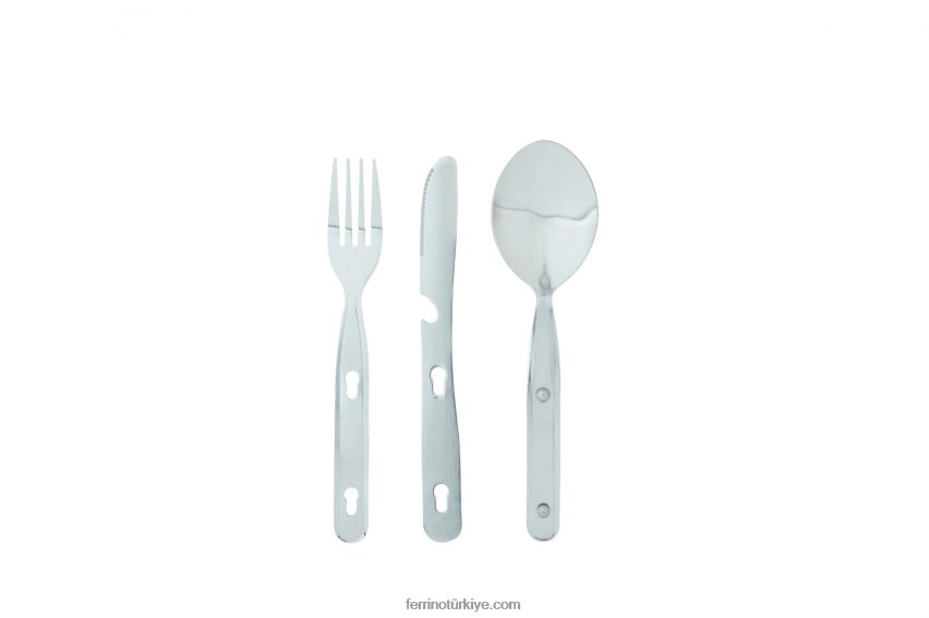3'lü çatal bıçak seti çelik inox 80026J661üniseks Ferrino