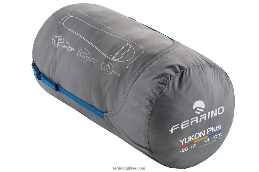 uyku tulumu yukon plus zip sağ mavi 80026J393 fermuar sağ mavi üniseks Ferrino